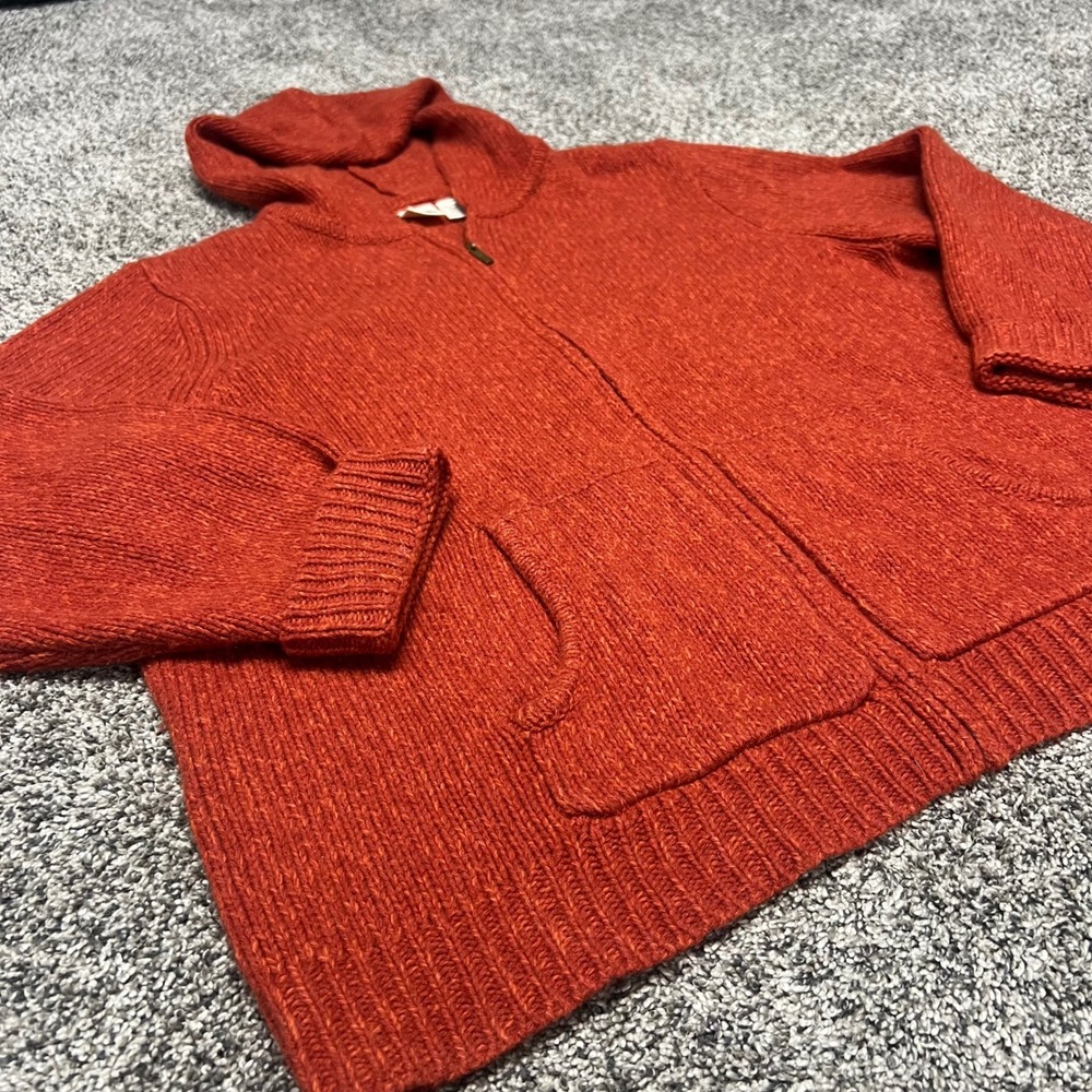VTG Cambridge Dry Goods Wool Angora Zip Up Sweater Burnt Orange 3X Cottagecore